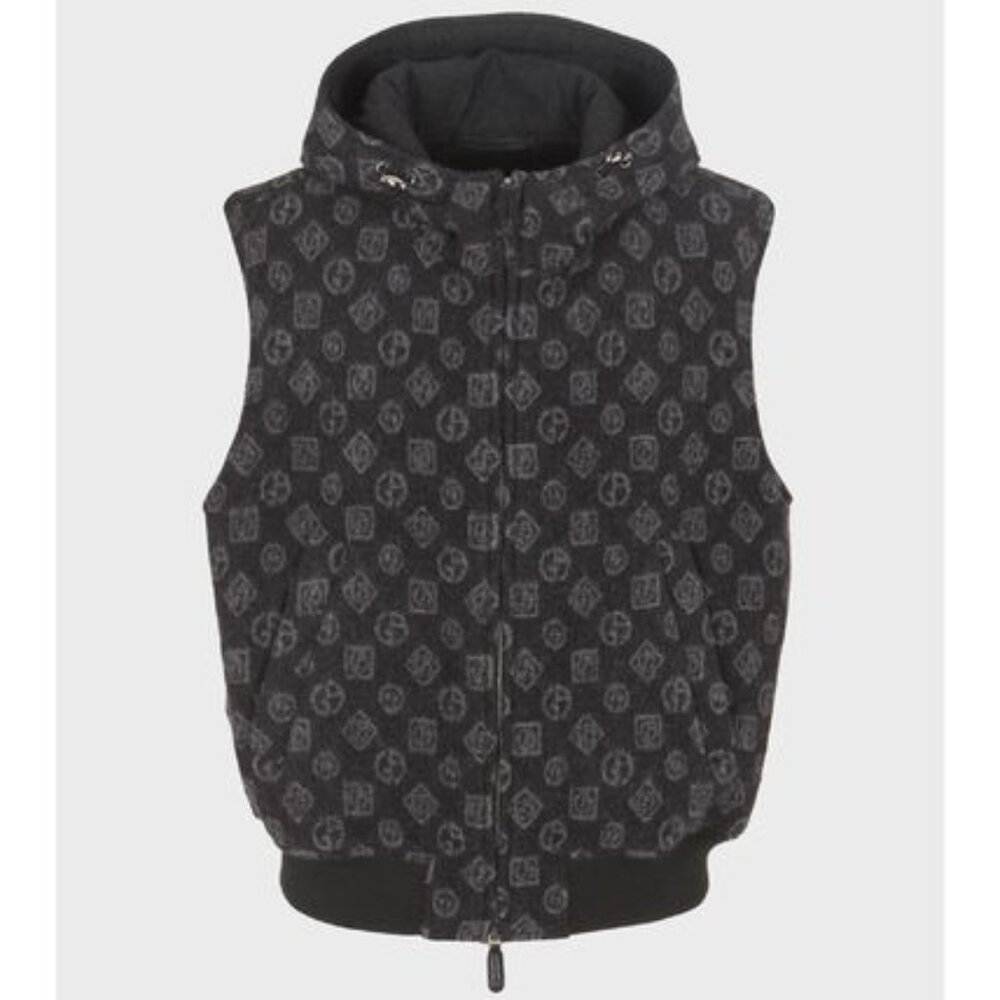 GIORGIO ARMANI Men's Mohair Versace Wool Monogram Vest Size 52R